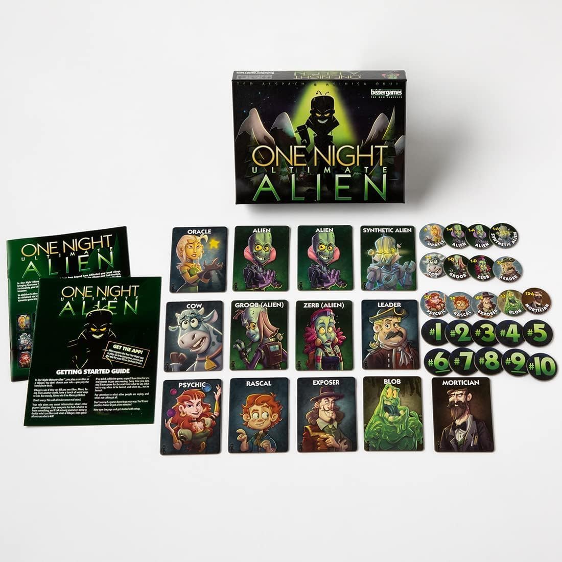 One Night Ultimate Alien board game tabletop game
