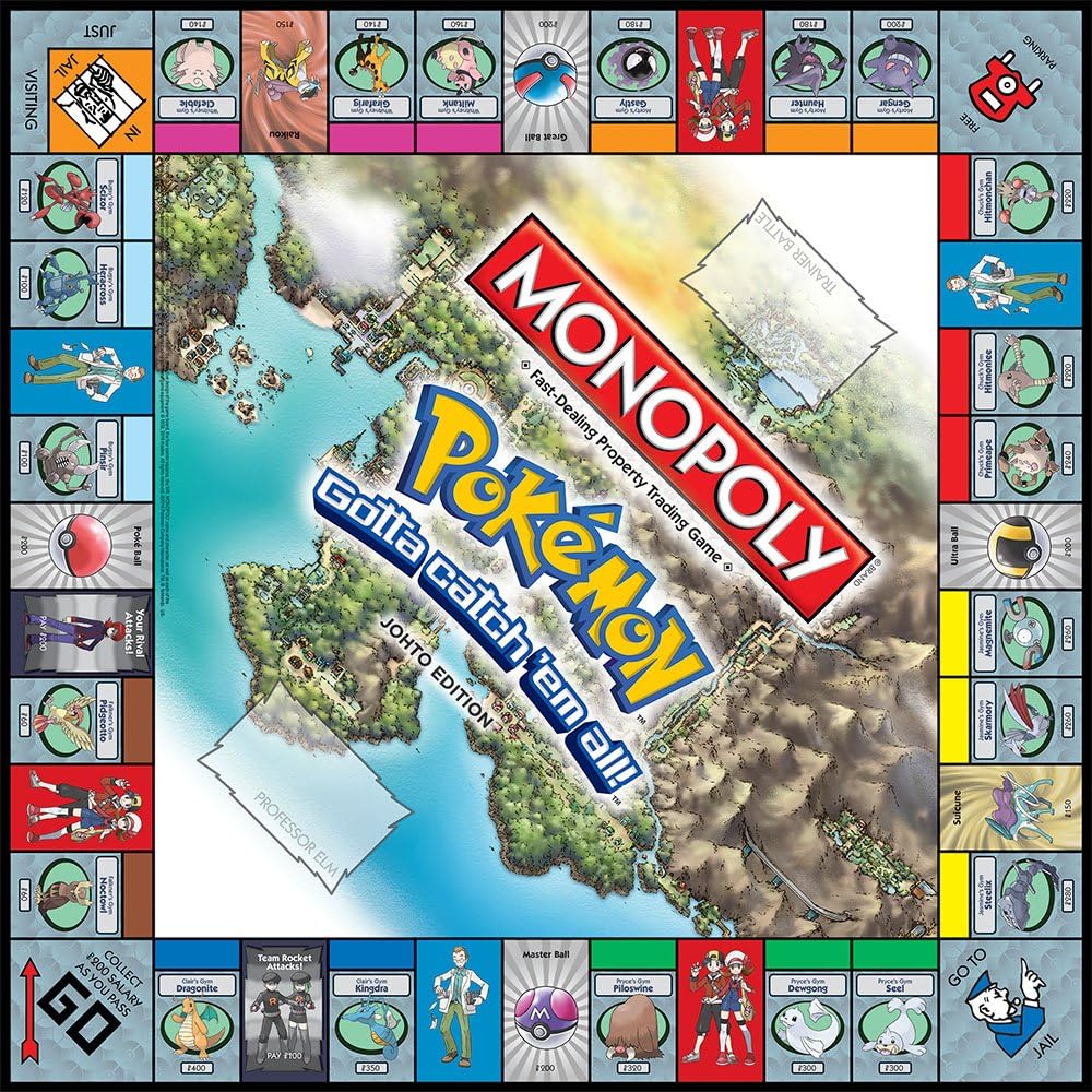 Monopoly Pokemon Johto Edition tabletop games