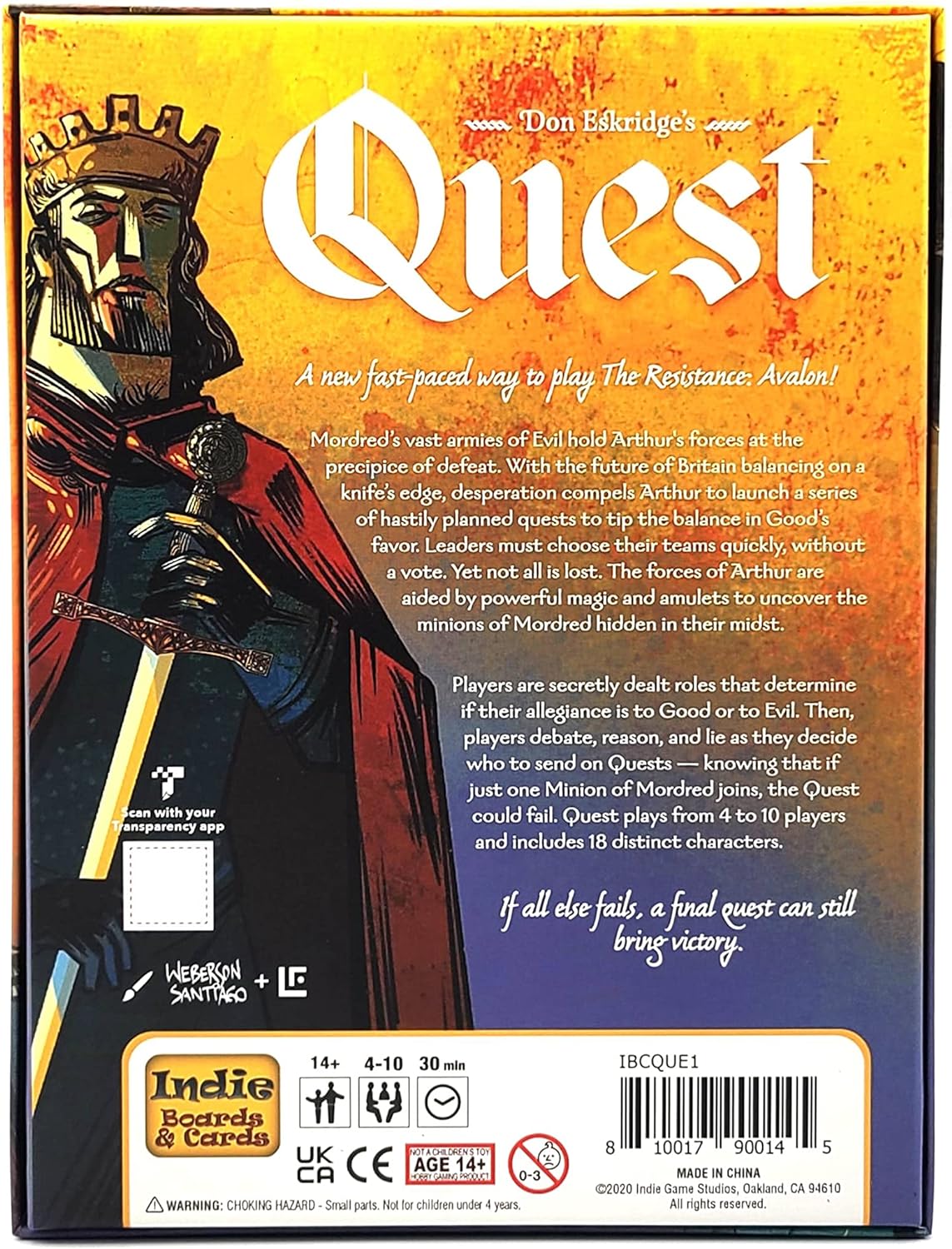 Quest board game by indie boards tabletop game