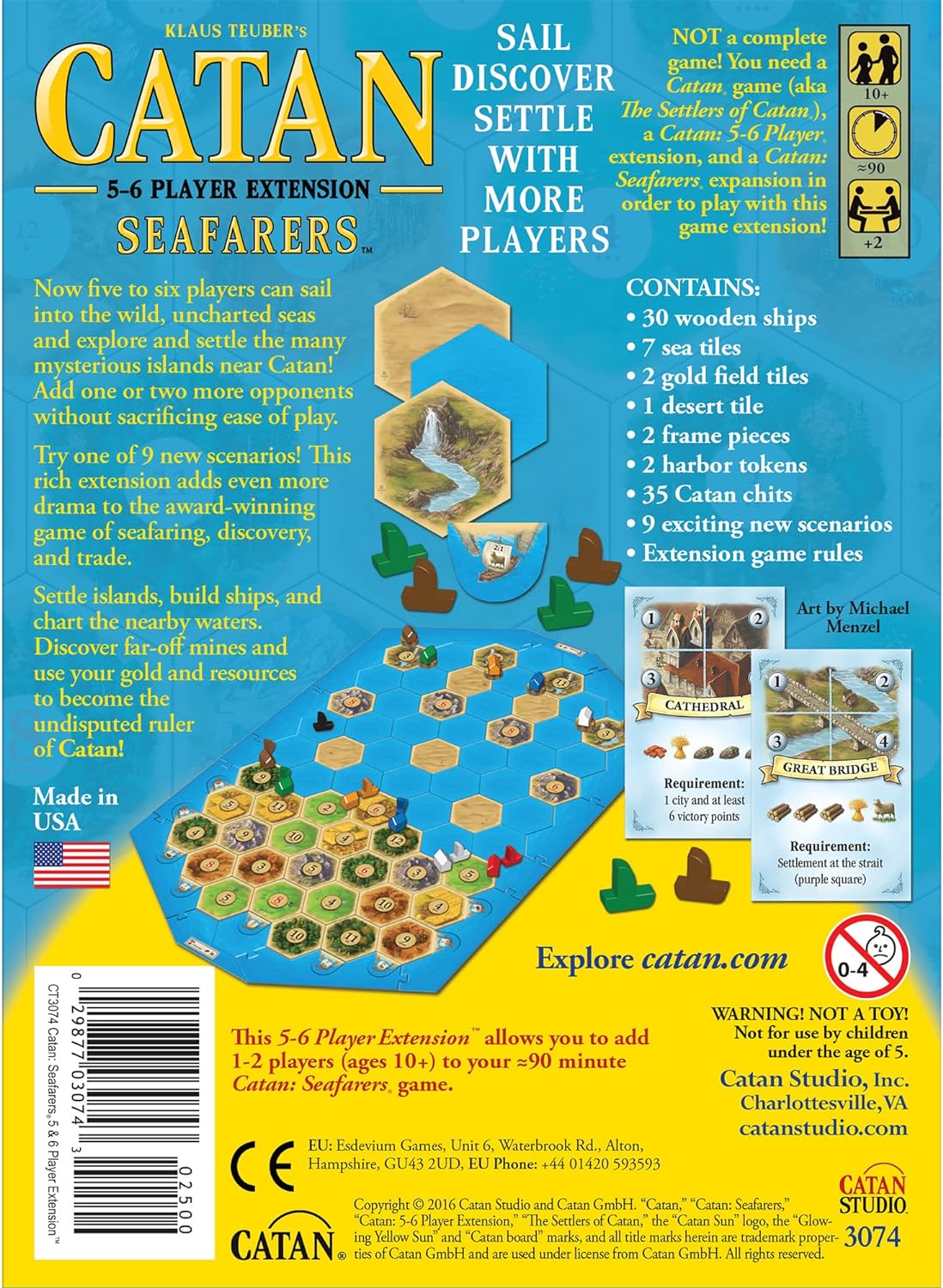 Catan Seafarer 5-6 Player Extension board game tabletop game