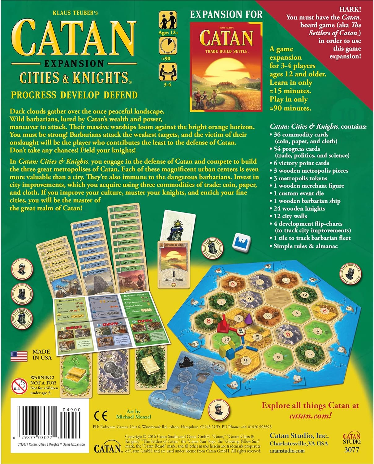 Catan Cities And Knights expansion tabletop game